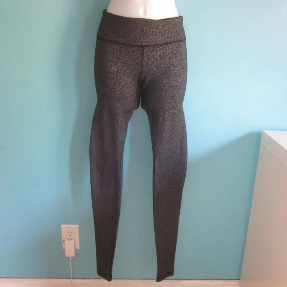 Lululemon Womens Size 2 Long Herringbone Wunder Under Long High Rise Tights